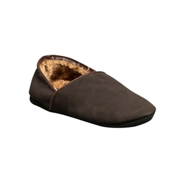 Cincasa Menorca ARAMIS Mens Luxury Leather Slip On Comfort Mule Slippers Black